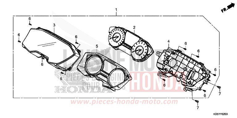 KOMBIINSTRUMENT von Forza 300 CRESCENT BLUE METALLIC (PB412) von 2019